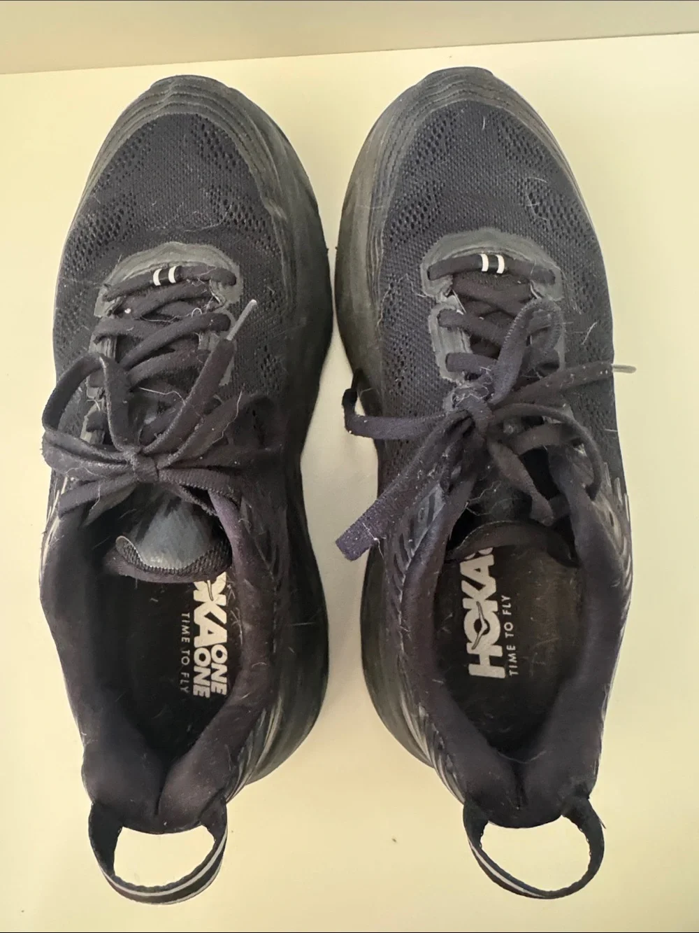 Hoka One One Black Women's Chunky Lace-Up Athletic Sneakers